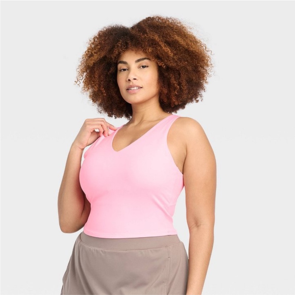 Women’s Flex Light Support V-Neck Cropped Sports Bra